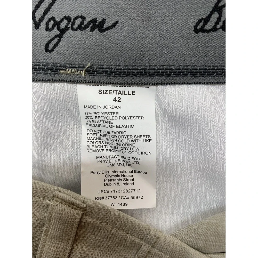 Ben Hogan Chino Golf Shorts Men's Size‎ 42 Beige  Flat Front Stretch Waistband